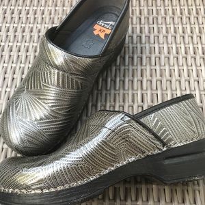 Dansko Embossed Black Clogs
